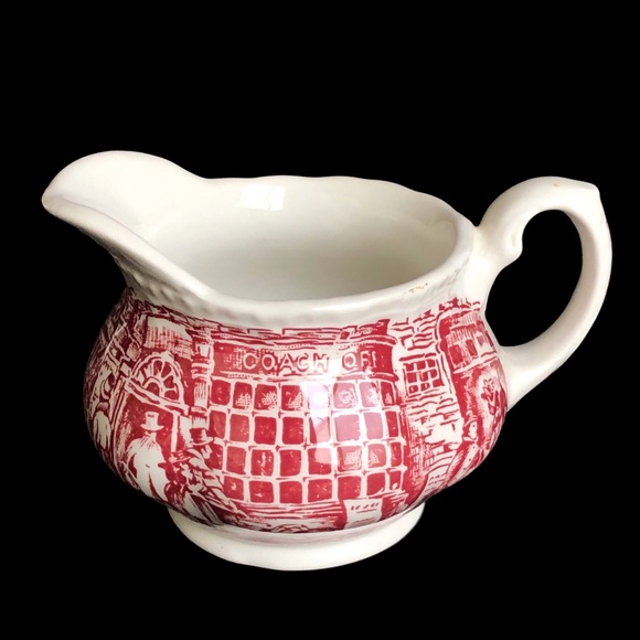 ROYAL TUDOR WARE Coaching Taverns Staffordshire England Sugar & Creamer Set - Picture 6 of 11